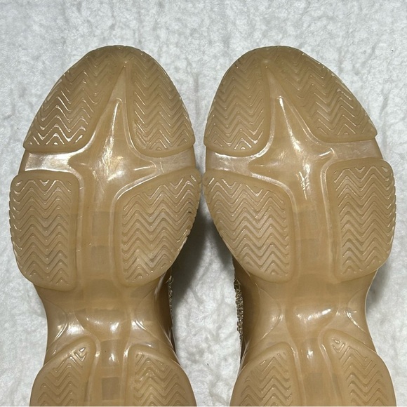 Steve Madden Womens GanzoR Embellished Knit Tan Fashion Sneakers Shoes SZ 7.5M - Picture 9 of 12